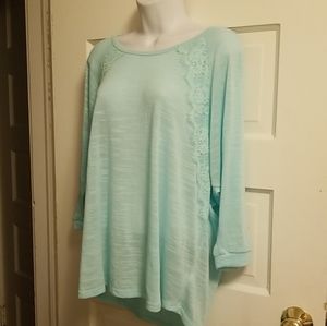 XXL Turquoise burn out tunic
